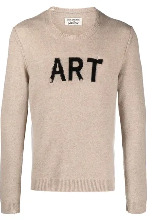 Zadig & Voltaire Intarsia-knit ripped jumper