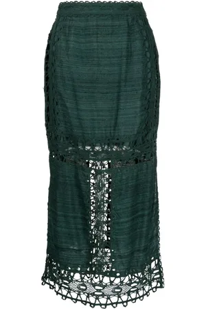 ULLA JOHNSON High-waisted lace skirt