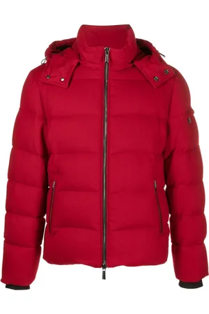 MOORER Detachable-hood padded jacket