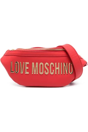 Moschino Logo-lettering faux-leather belt bag