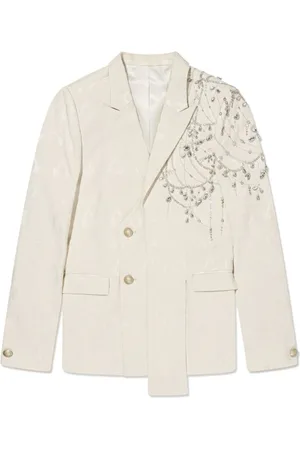 Maison Ava Bead-embellished single-breasted suit