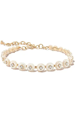 Fernando Jorge 18kt yellow Surrounding mother-of-pearl and diamond bracelet