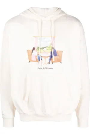 Drôle de Monsieur Voyage logo-print hoodie