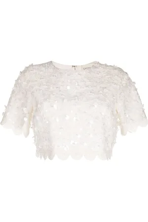 Sachin & Babi Naya floral-appliqué crop top