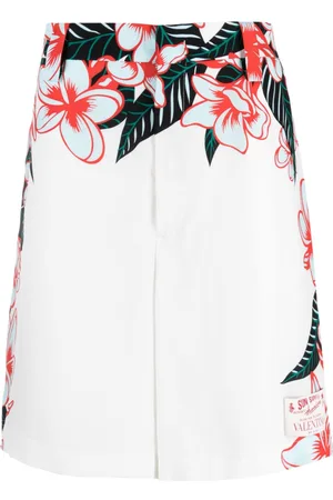 VALENTINO GARAVANI Floral-print silk shorts