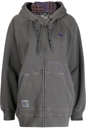 A Bathing Ape Logo-patch cotton hoodie