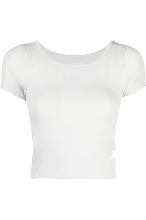 Izzue Logo-embroidered crop top