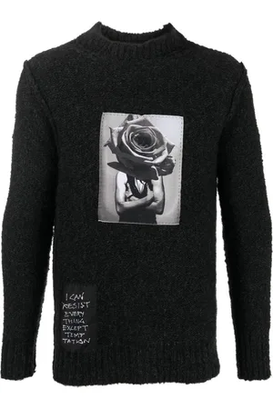 John Richmond Kimiko logo-patch felted jumper