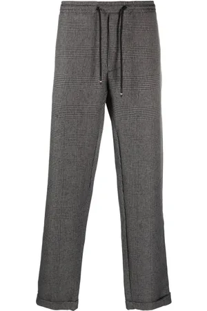 Tommy Hilfiger Logo-embroidered checked trousers
