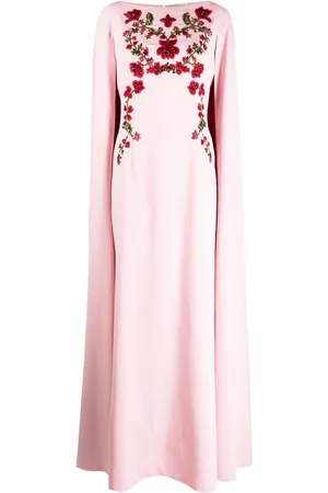 Sachin & Babi Vittoria embroidered cape gown