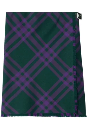 Burberry Vintage Check wool straight skirt