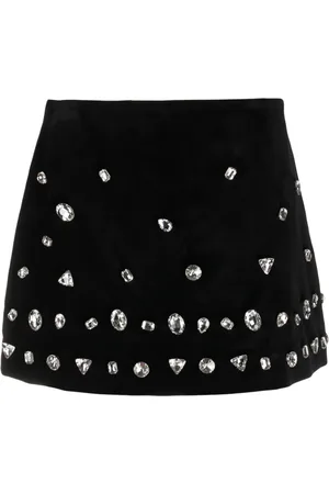 VIVETTA Crystal-embellished high-waist miniskirt