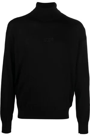 GCDS Logo-embroidered roll-neck jumper