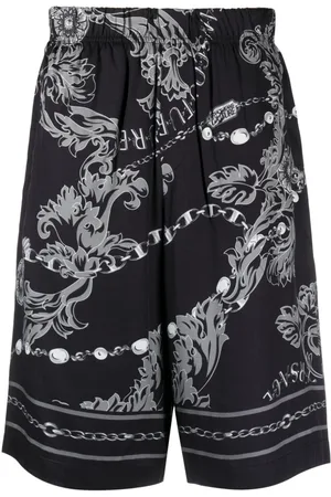 VERSACE Barocco-print drop-crotch shorts