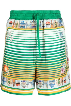 Casablanca City Scape silk shorts