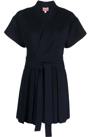 Kenzo Pleated wrap minidress