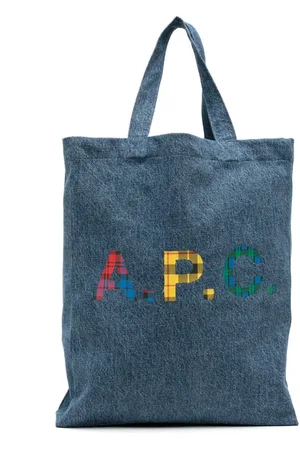 A.P.C. Logo-print denim tote bag