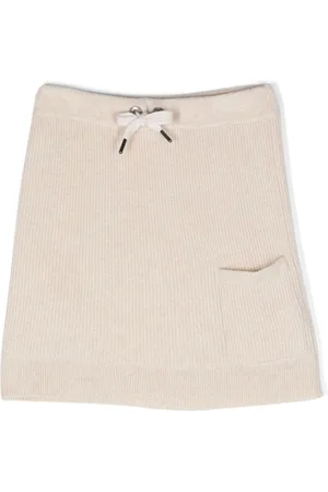 Brunello Cucinelli Drawstring cashmere A-line skirt