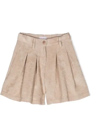 Brunello Cucinelli Pleated corduroy bermuda shorts