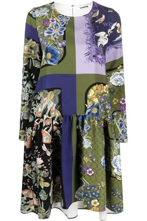 VIVETTA Graphic-print tiered-skirt dress