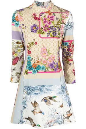 VIVETTA Graphic-print flared minidress