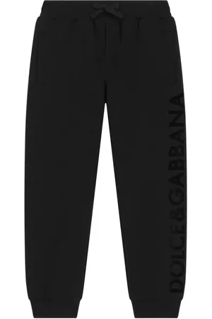 Dolce & Gabbana Logo-flocked cotton track pants
