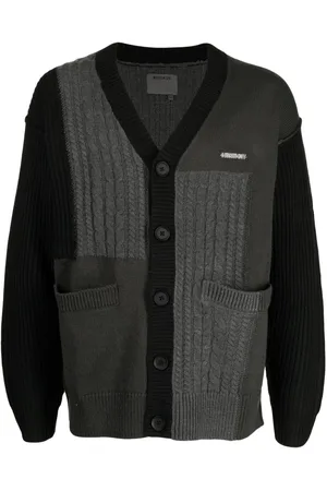 Musium Div. Panelled-design V-neck cardigan