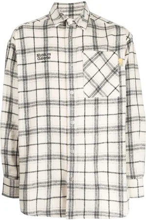 Musium Div. Van Gogh plaid-print shirt