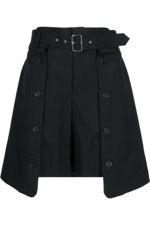 NOIR KEI NINOMIYA Belted wool shorts