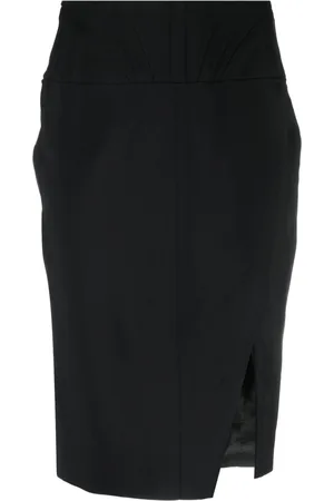 MUGLER Mid-rise panelled skirt