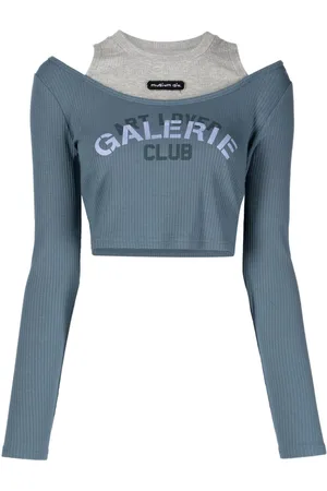 Musium Div. Layered crew-neck crop top