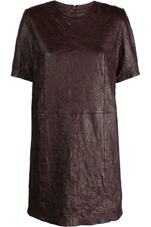 Zadig & Voltaire Riddy creased leather minidress