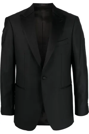 Boggi Milano Single-breasted wool tuxedo jacket