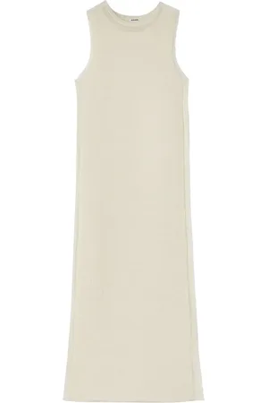 Jil Sander Semi-sheer knit long dress