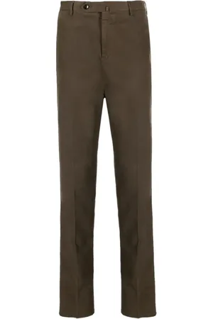 PT Torino Pressed-crease modal blend tapered trousers