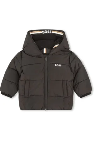 HUGO BOSS Logo-print hooded padded jacket