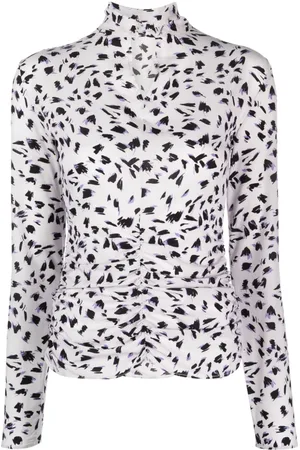 Patrizia Pepe Abstract-print long-sleeve T-shirt