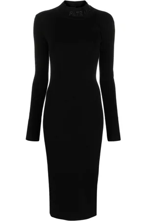 Patrizia Pepe Logo-embroidered knitted dress