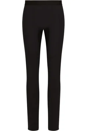 Dolce & Gabbana Logo-embroidered elasticated-waist leggings