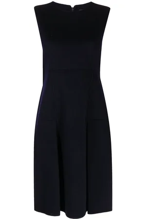Paule Ka Sleeveless pleated-skirt dress