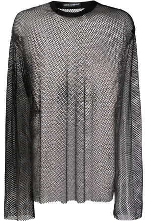 Dolce & Gabbana Long-sleeve sheer mesh top