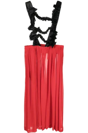 Comme des Garçons Dungarees-style asymmetric midi dress