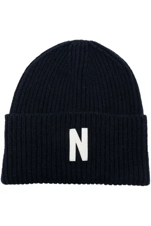 Norse projects Logo-embroidered wool beanie