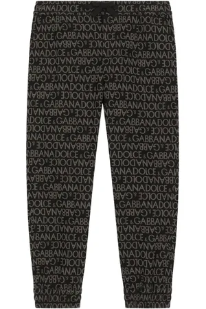 Dolce & Gabbana Logo-print cotton-blend trousers
