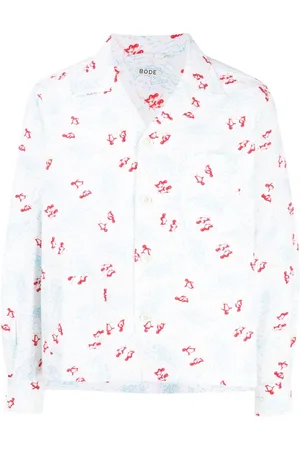 BODE Graphic-print cotton shirt