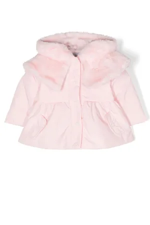PATACHOU Faux-fur detail hooded jacket