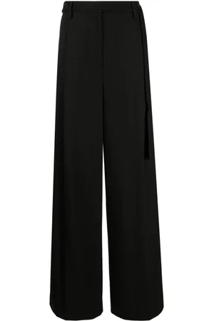 SYSTEM Logo-charm pleat-detailing trousers