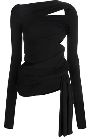 The Attico Cut-out draped top