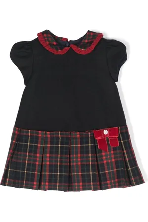 PATACHOU Tartan-pattern pleated dress