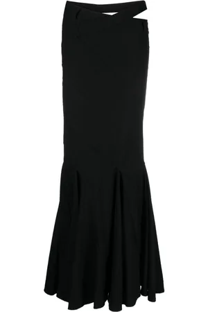 ANDREADAMO Cut-out flannel maxi skirt